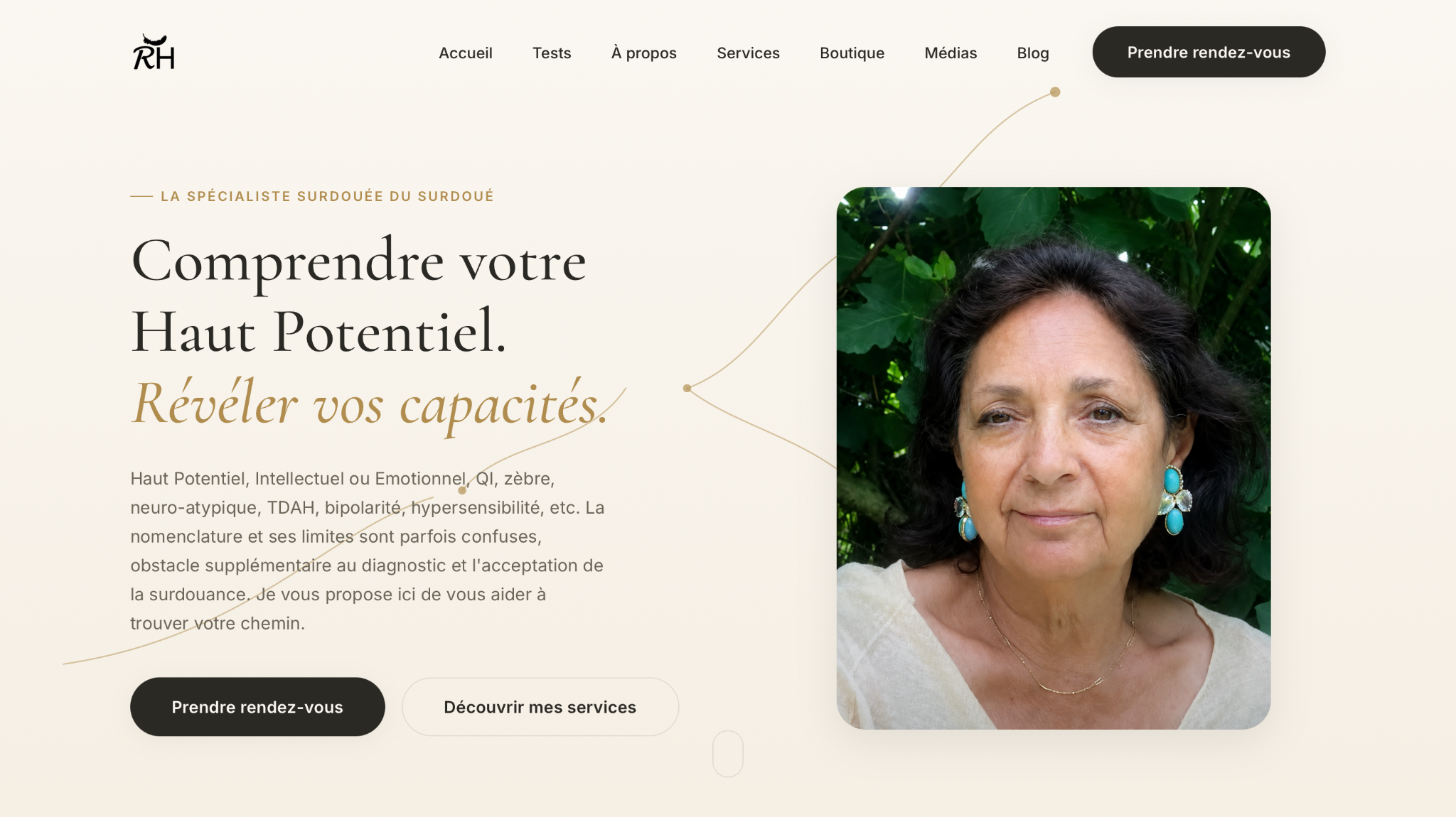 Capture d’écran de la page d’accueil du site Raymonde Hazan
